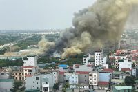Hà Nội: Cháy xưởng sản xuất nhựa tại Khu công nghiệp Di Trạch